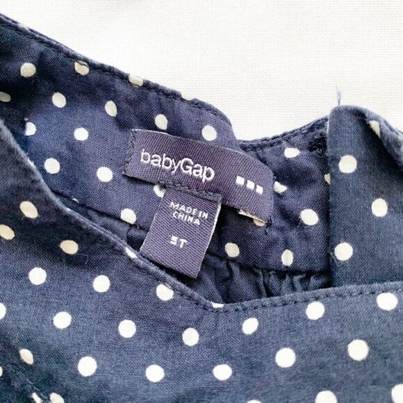 5/$25 BabyGap blue polka dot swing dress - Picture 4 of 8